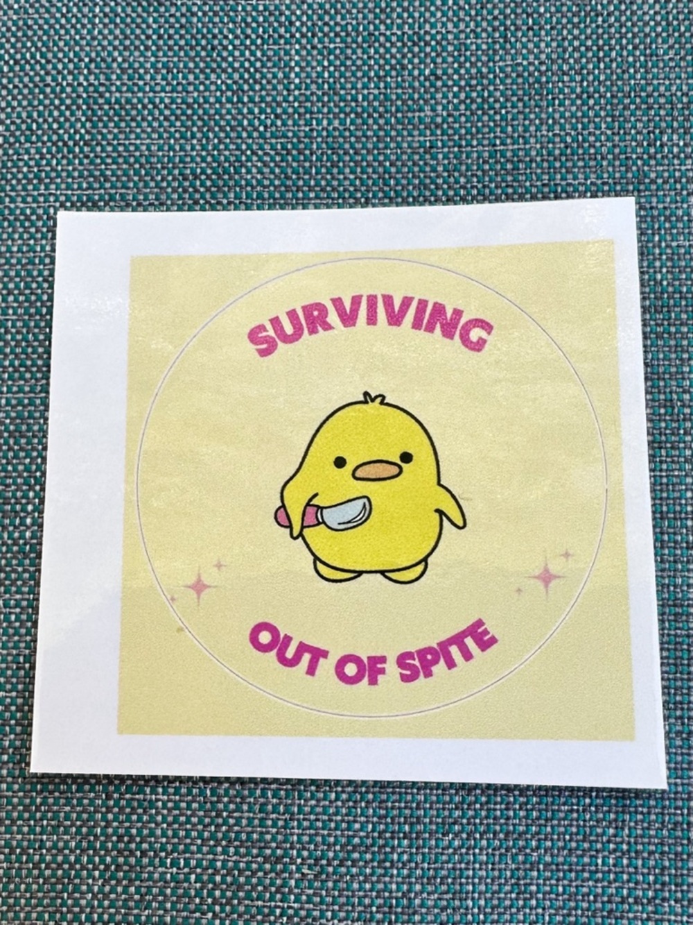 Surviving out of spite sticker